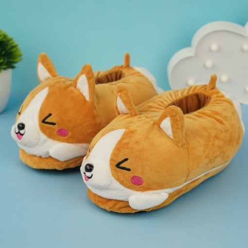 Тапочки "Корги", с задником р.37-39 (30см)