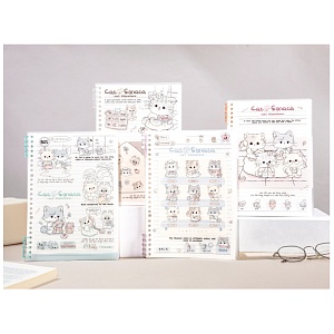 Тетрадь на кольцах "Cat Sonata" А5, в ассортименте 1шт