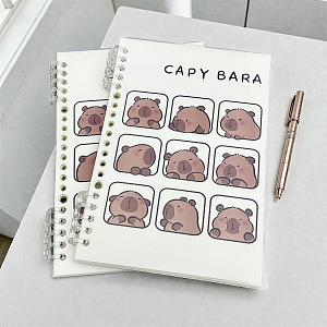Тетрадь блочная "Капибара" в окошках