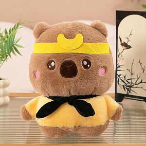 Мягкая игрушка "Капибара" в костюме короля обезьян, 35см