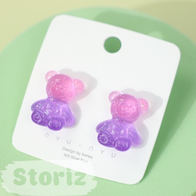 Серьги "Marmalade Bears", розово-фиолетовый