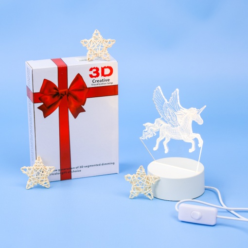 Ночник "Единорог" 3D (USB) оптом