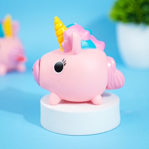 Сквоши со звуком "Дразнилка Единорог" розовый