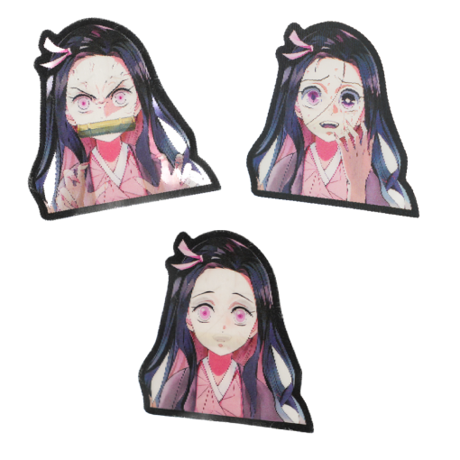 Наклейка голографическая "Истребитель демонов" 3D, №07