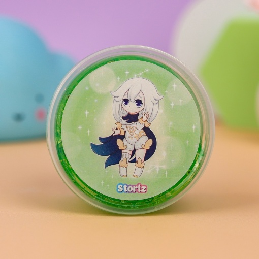 Слайм "Paimon" полупрозрачный (зелёный), с наполнителем + авокадо, 200 гр. STORIZ, годен до 10.23