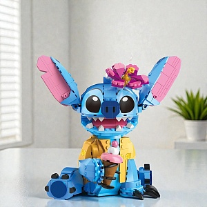 Конструктор "Глазастик" с мороженым, голубой №24006 (744 дет.)