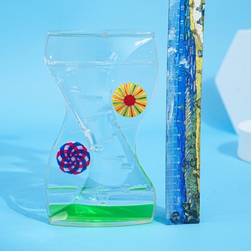 Гелевые часы "Геометрия" зеленый, 14х8 см оптом