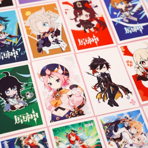 Набор картонных карточек "Genshin Impact № 5" 30шт.