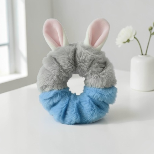 Резинка для волос плюшевая "Zoo town" кролик