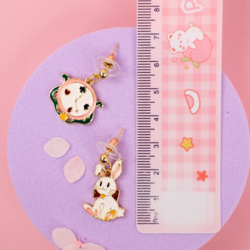 Серьги "Alice clock" 