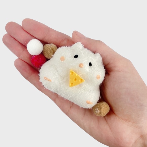 Антистресс "Хомяк" с сыром, белый