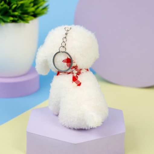 Мягкий брелок "Пудель" белый, 12см