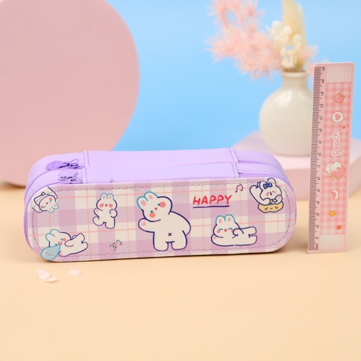 Пенал "Happy Cute" фиолетовый