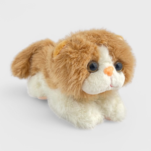 Мягкая игрушка "Lazy Cat" коричнево-белый, 25см
