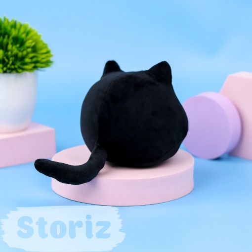 Мягкая игрушка "Котик" черный 20см