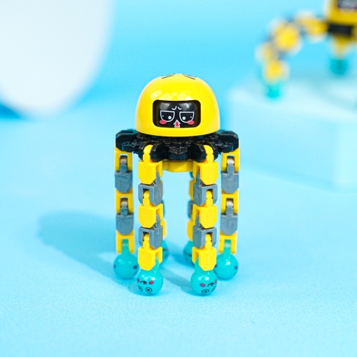 Спиннер трансформер "Funny faces", желтый