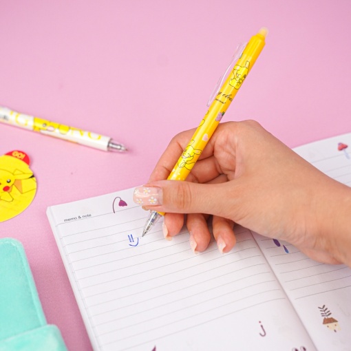 Ручка со стирающимися чернилами и стирашка "Покемон Пика-Пика", синяя