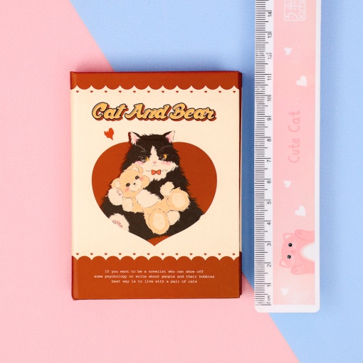 Блокнот "Cat and Bear" коричневый, A7