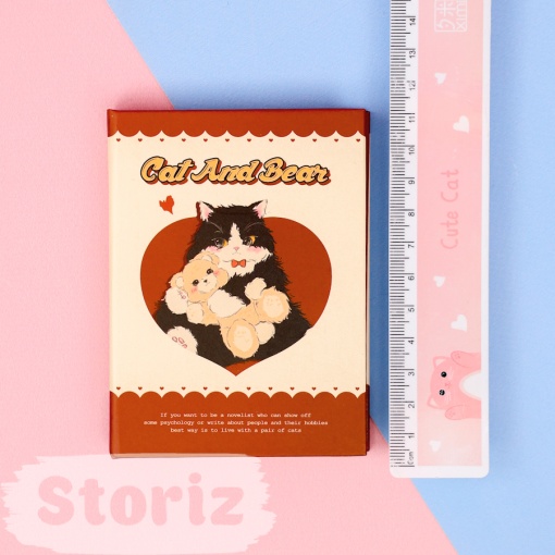 Блокнот "Cat and Bear" коричневый, A7