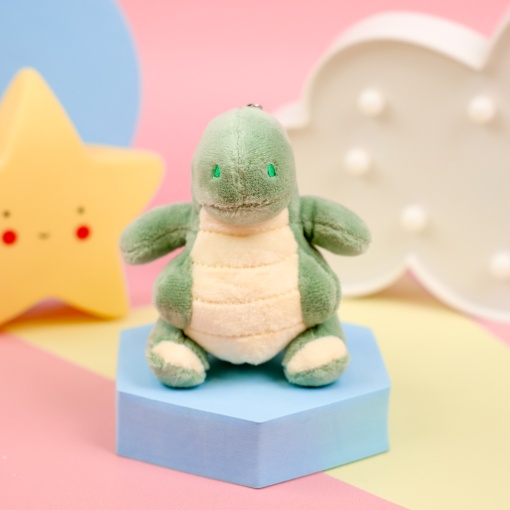 Мягкий брелок "Милый Динозавр" светло-зеленый 12 см