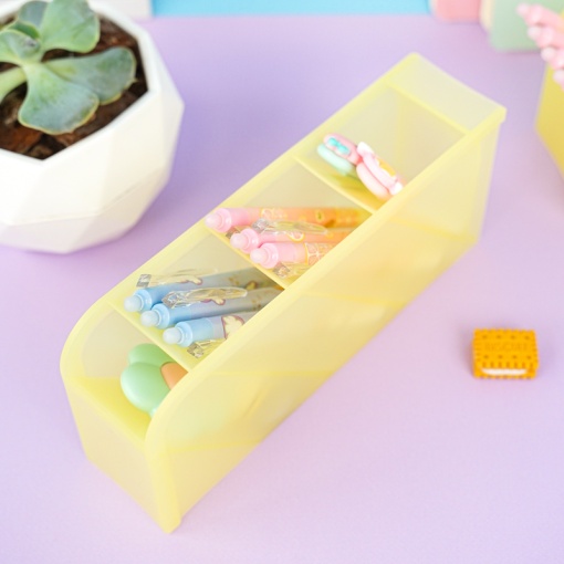 Органайзер для канцелярии "Color" желтый, 5x20.6x9.3 см