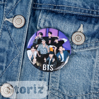 Значок круглый "K-pop" BTS №3, 56мм