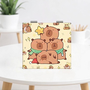 Зеркальце карманное "Елочка из капибар" 