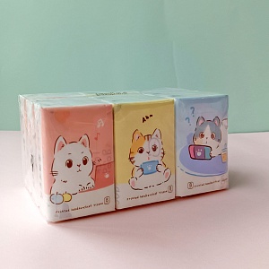 Набор салфеток бумажных "Gamer cat" в ассортименте, 9уп