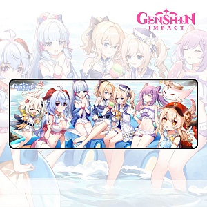 Коврик для мыши "Genshin Impact" All №4, 80x30 см