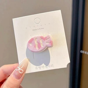 Заколка для волос "Рыбка" розовый