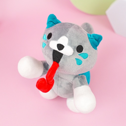 Мягкая игрушка "Конфетная кошка" серый, 20см