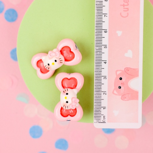 Набор заколок для волос "Love Kt" №2, розовый  2 шт.