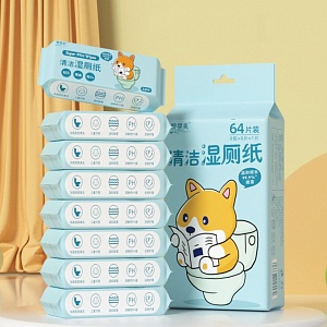 Влажные салфетки Mini "Корги на троне" 1 уп. по 8шт.