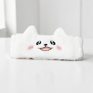 Повязка для волос "Собачка" белый