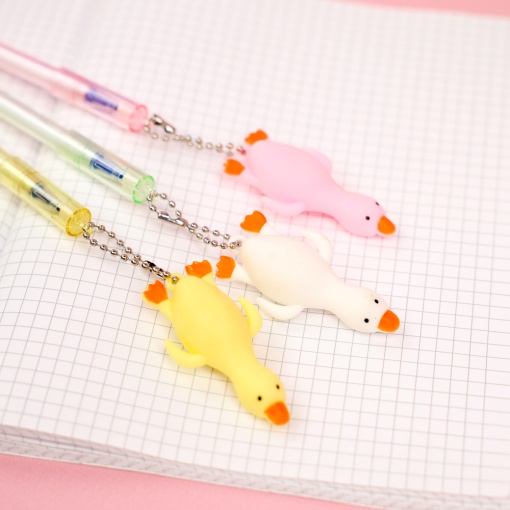 Ручка со стирашкой "Уточка" в ассортименте 1шт. (синий)