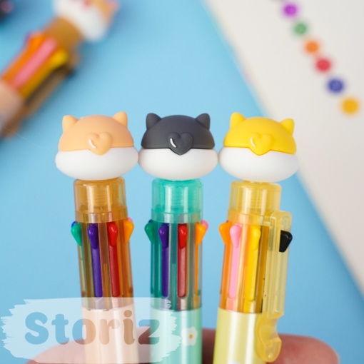Ручка с восемью стержнями "Shiba Inu"
