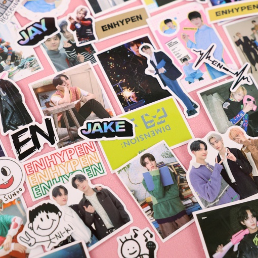 Наклейки для стикер бомбинга "K-Pop" ENHYPEN (110 шт.)