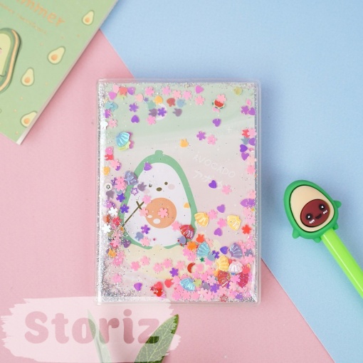 Блокнот с блестками "Avocado" розовый, A7