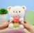 Мягкая игрушка "Мишка с цветком" 25см, в ассортименте 1 шт.