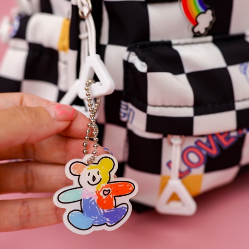 Сумка "Love bear" черно-белый