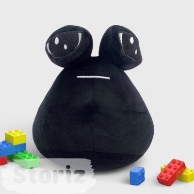 Мягкая игрушка "My pet alien pou" черный (улитка) 22см