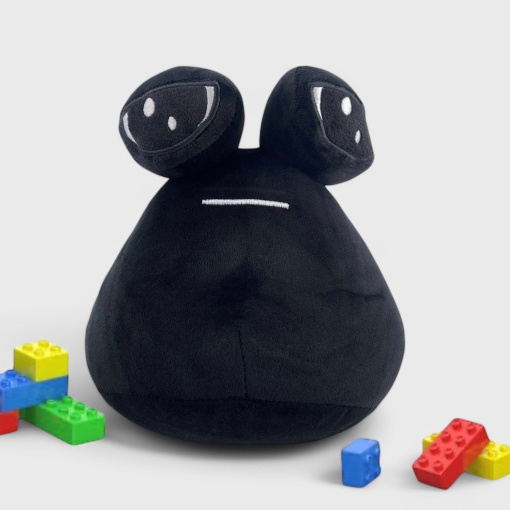 Мягкая игрушка "My pet alien pou" черный (улитка) 22см