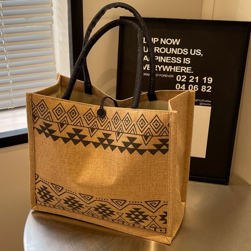 Сумка "Tote" холщовая, геометрия