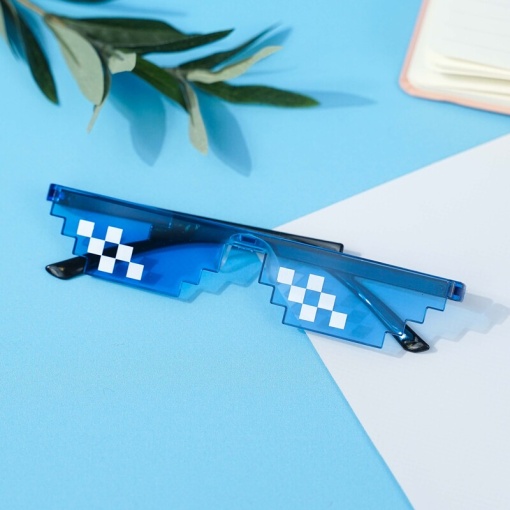 Солнцезащитные очки "Пиксели" Minecraft темно-синий