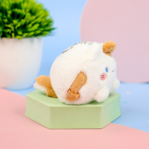 Мягкий брелок "Кото-шарик" коричневый, 12см