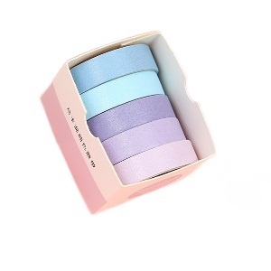 Декоративный скотч "Macaron" голубой, фиолетовый (набор 5 шт.)
