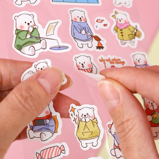 Набор наклеек "Happy Animals" bear, 1 лист