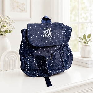 Рюкзак "Dot bow" navy blue, 1шт оптом со склада в Москве