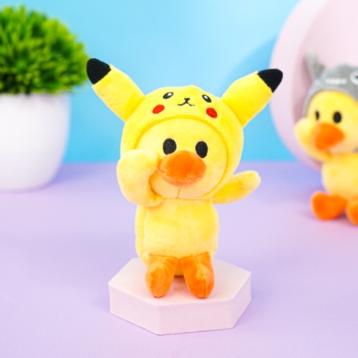 Мягкий брелок "Уточка в шапке" 12,5 см