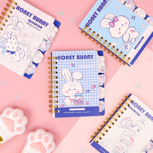 Мини-блокнот на пружине "Honey Bunny" 9,6*11,6 см, в ассортименте 1шт